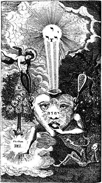 First of the mystical heart diagrams of Paul Kaym, in The Helleleuchtender Hertzens-Spiegel, Amsterdam and Gdansk, Heinr